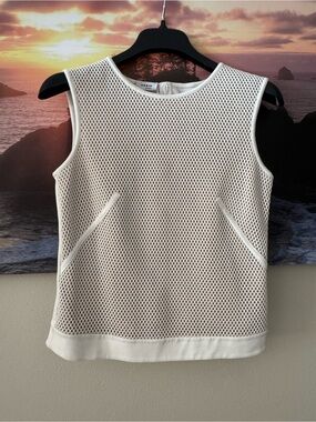 Akris Punto Ivory Mesh Sleeveless Tank Top/ S/ NWT